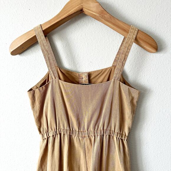 Alice + Olivia Tiana Tan Button-Front Patch-Pocket Jumpsuit Women’s Size 2 - Picture 7 of 14